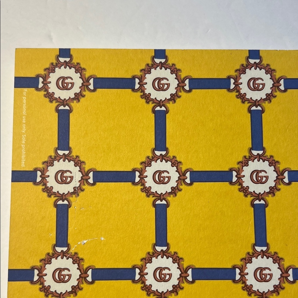 GUCCI GG Yellow and Blue Patterned Notebook RARE Find! LIMITED EDITION - Picture 9 of 16